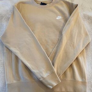 Nike Men's Beige Crewneck Sweater